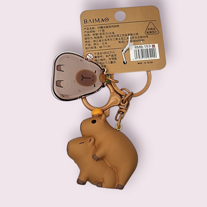 MINISO Capybara Threatening Keychain Accessory Set