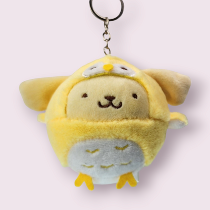 Pompompurin Owl Plush Keychain