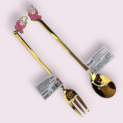 MINISO My Melody Golden Charm Fork or Spoon