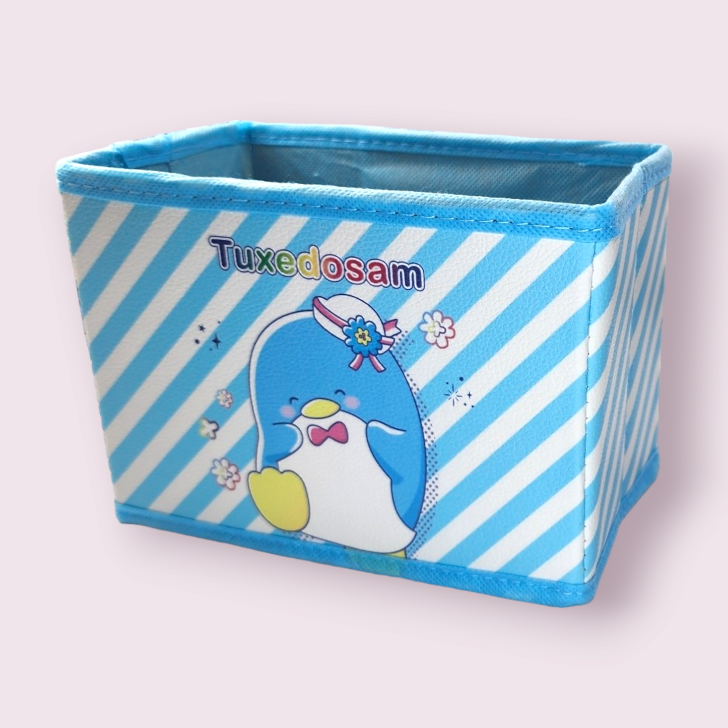 Tuxedo Sam Small Fabric Desktop Storage Box