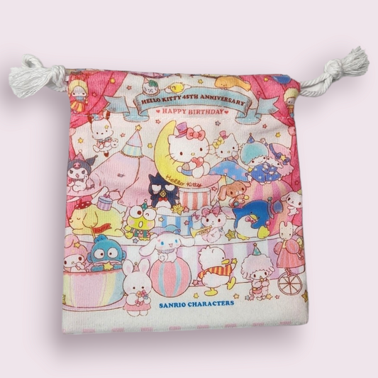 Small Family Circus Soft Drawstring Bag