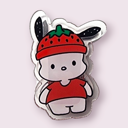 Pochacco Strawberry Hat Acrylic Paper Clip