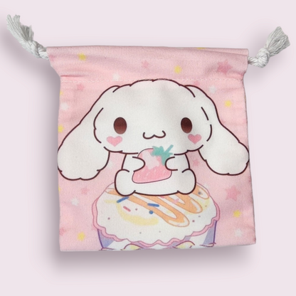 Small Cinnamoroll Strawberry Soft Drawstring Bag