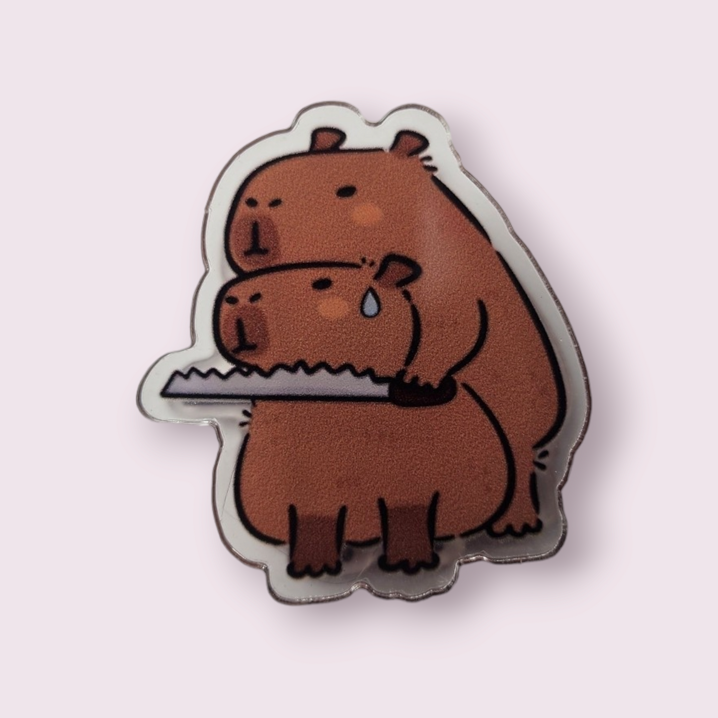 Capybara Threatening Knife Paper Clip