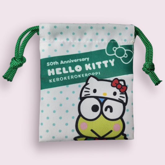 Keroppi Mini Drawstring (50th Anniversary Collectible)