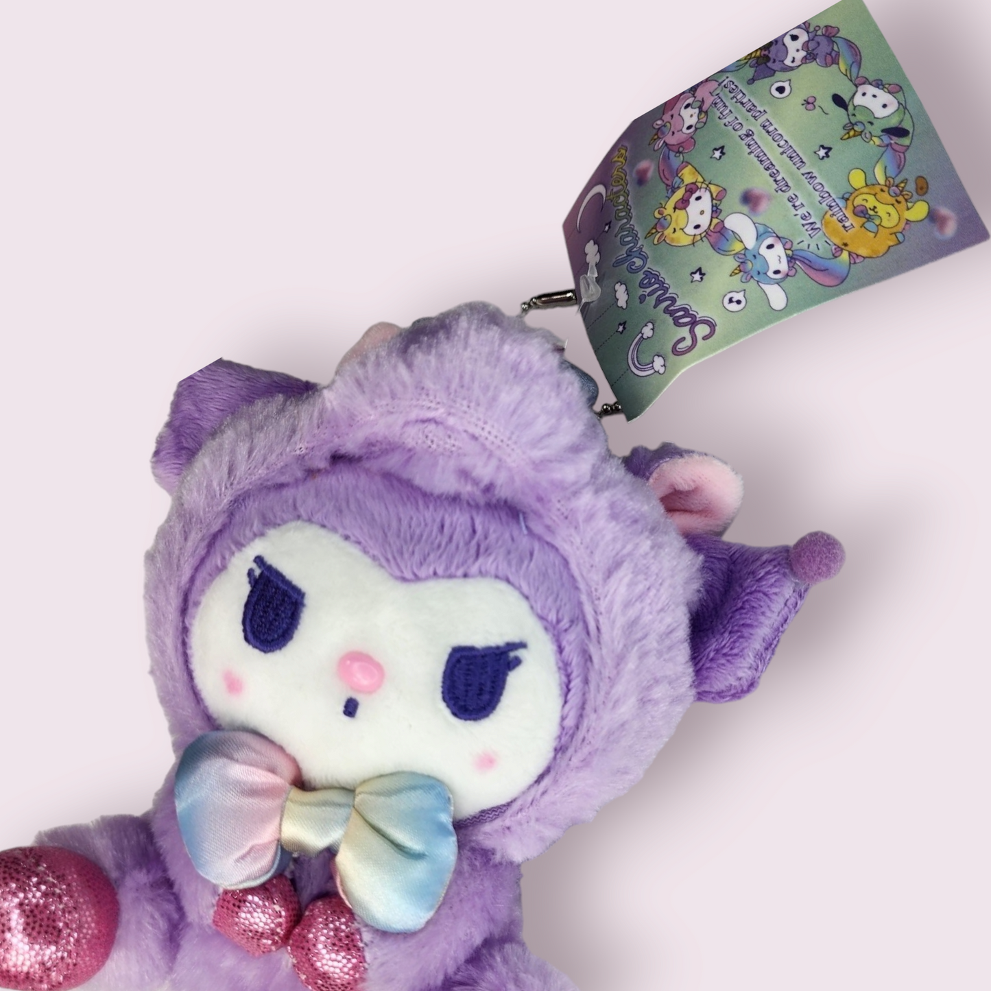 Kuromi Unicorn Purple Keychain Plush