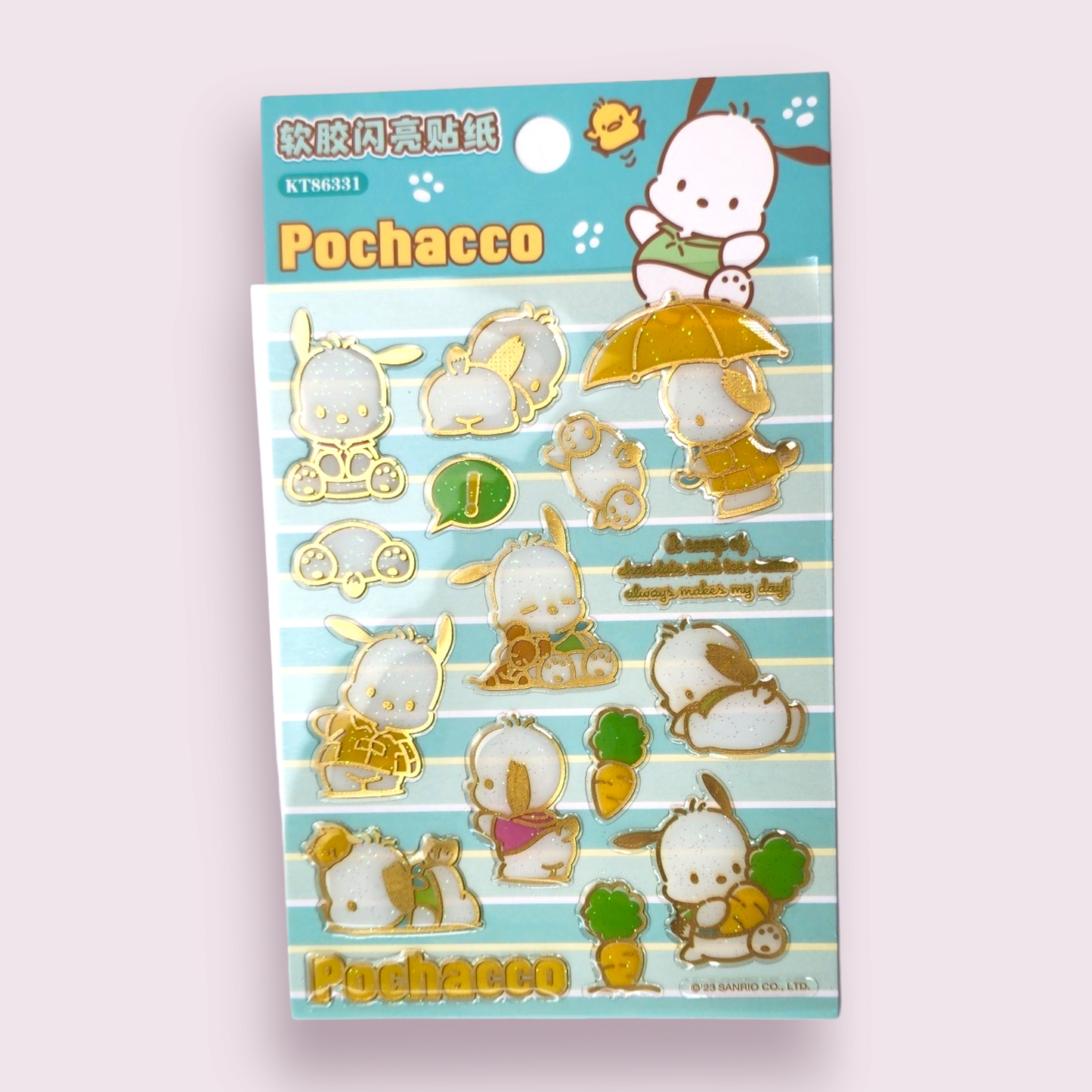 Pochacco 3D Glitter Stickers