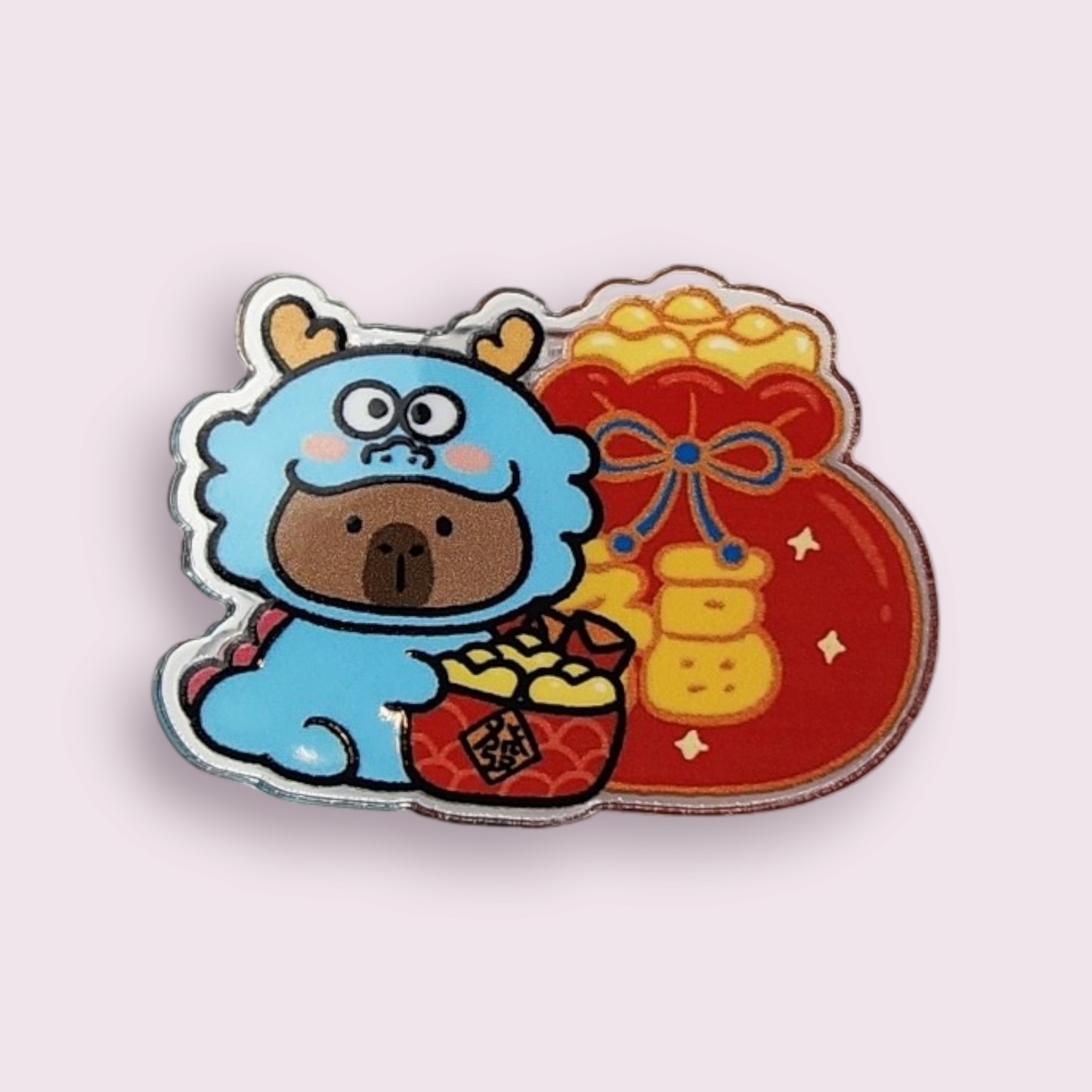 Capybara Blue Dragon Onsie Paper Clip