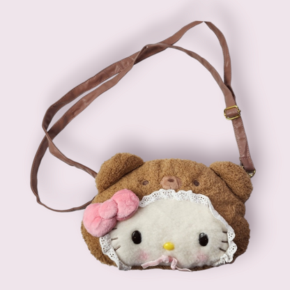 HK Bear Plush Crossbody Purse