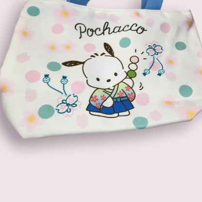 Pochacco Sakura Mini Zipper Tote Purse