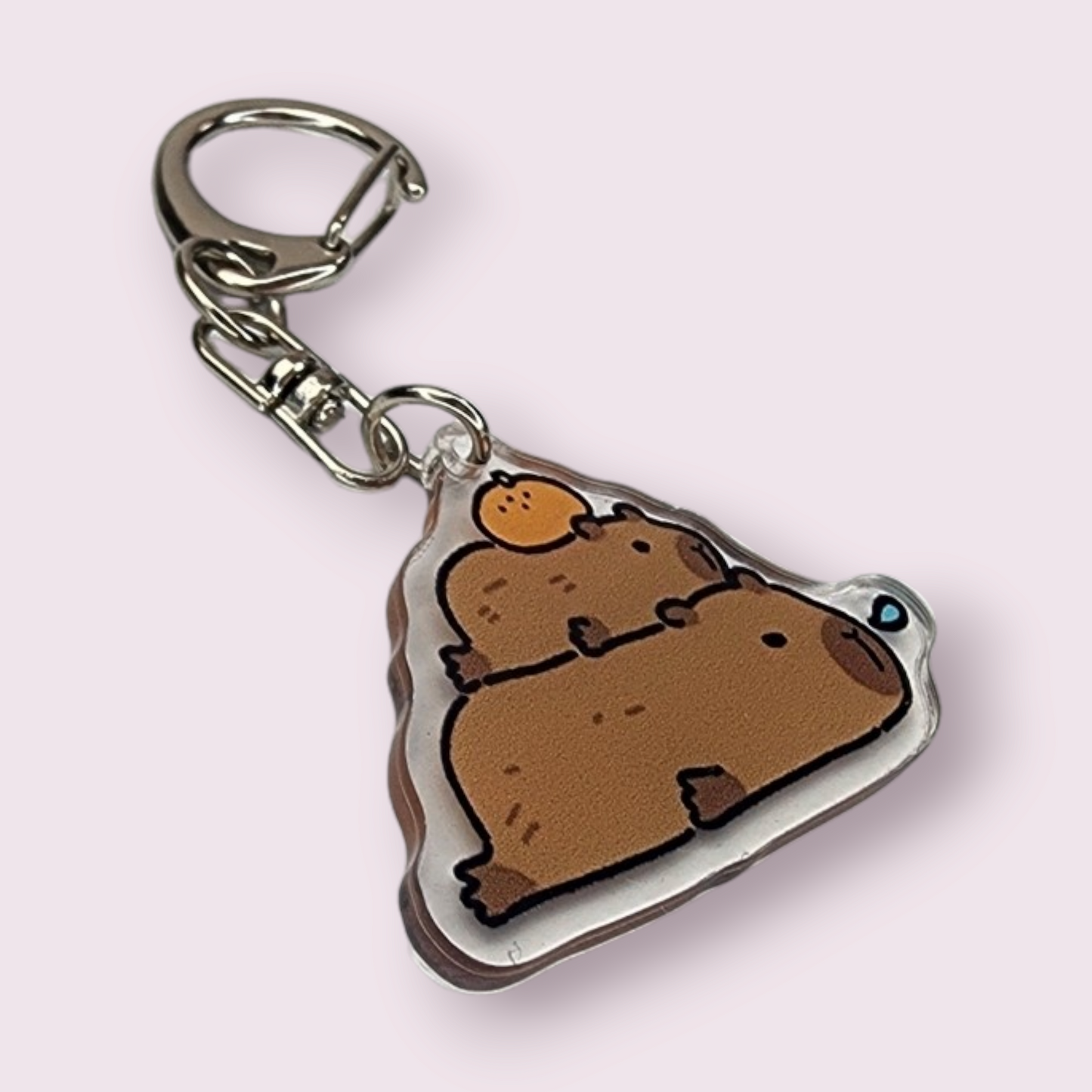 Capybara Stacked Acrylic Keychain