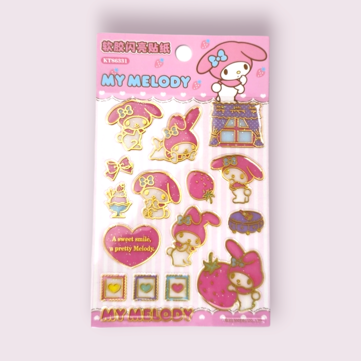 My Melody 3D Glitter Stickers