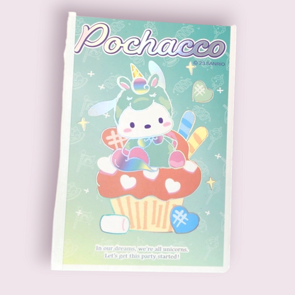 Pochacco A4 Holographic Cover Unicorn Notebook