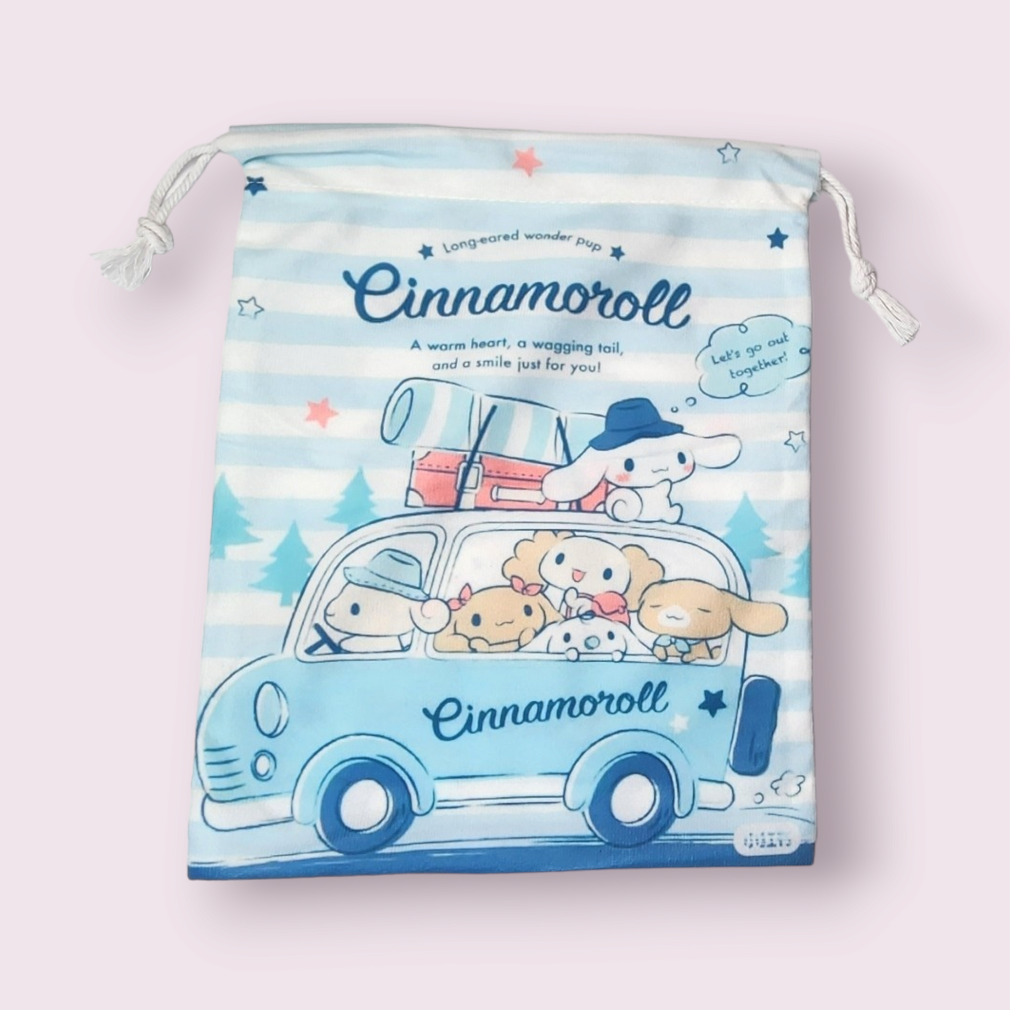 Large Cinnamoroll Family Soft Drawstring Bag