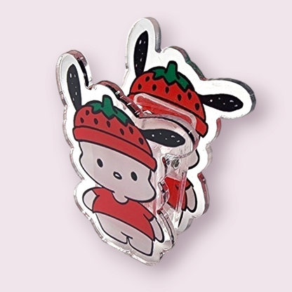 Pochacco Strawberry Hat Acrylic Paper Clip