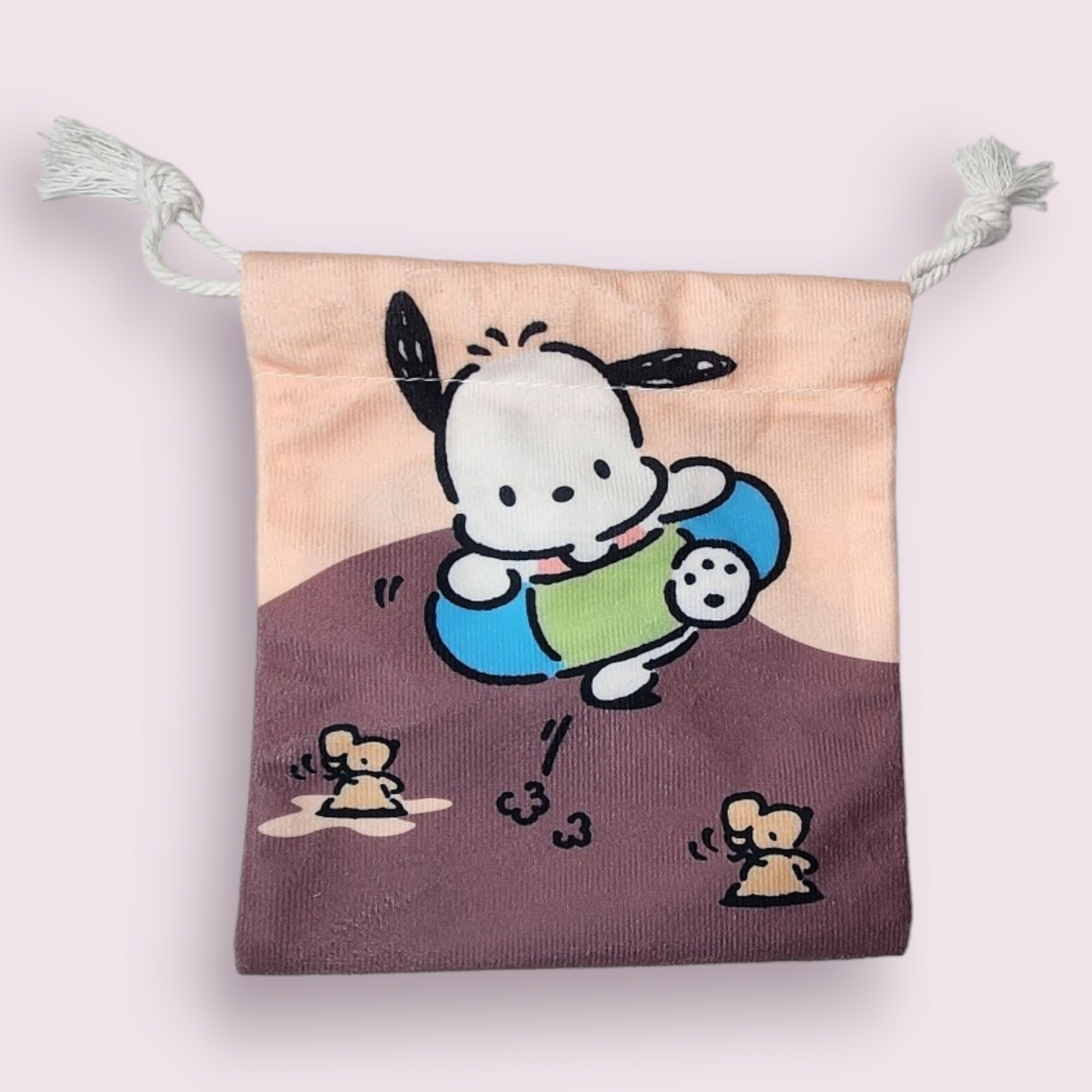 Small Pochacco Swimming Soft Drawstring Bag