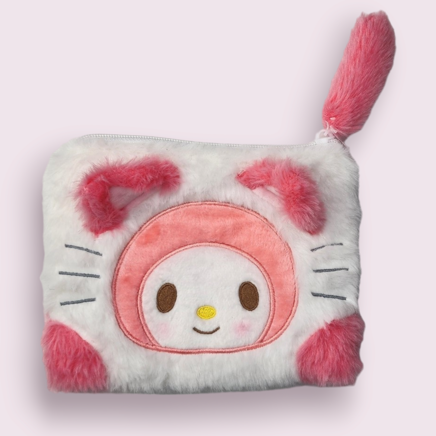 Cat Melody Fuzzy Keychain Purse