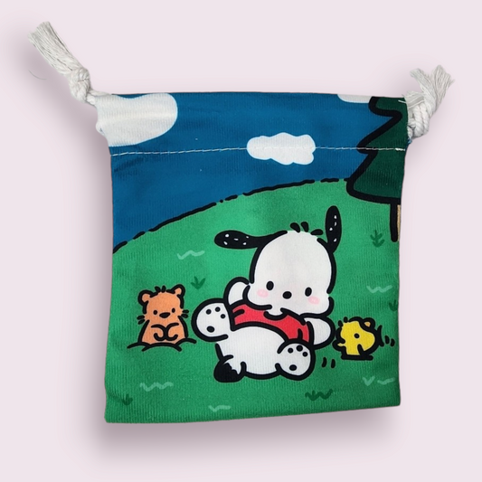 Small Pochacco Creatures Soft Drawstring Bag