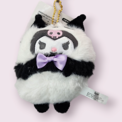 Panda Kuromi Plush Keychain