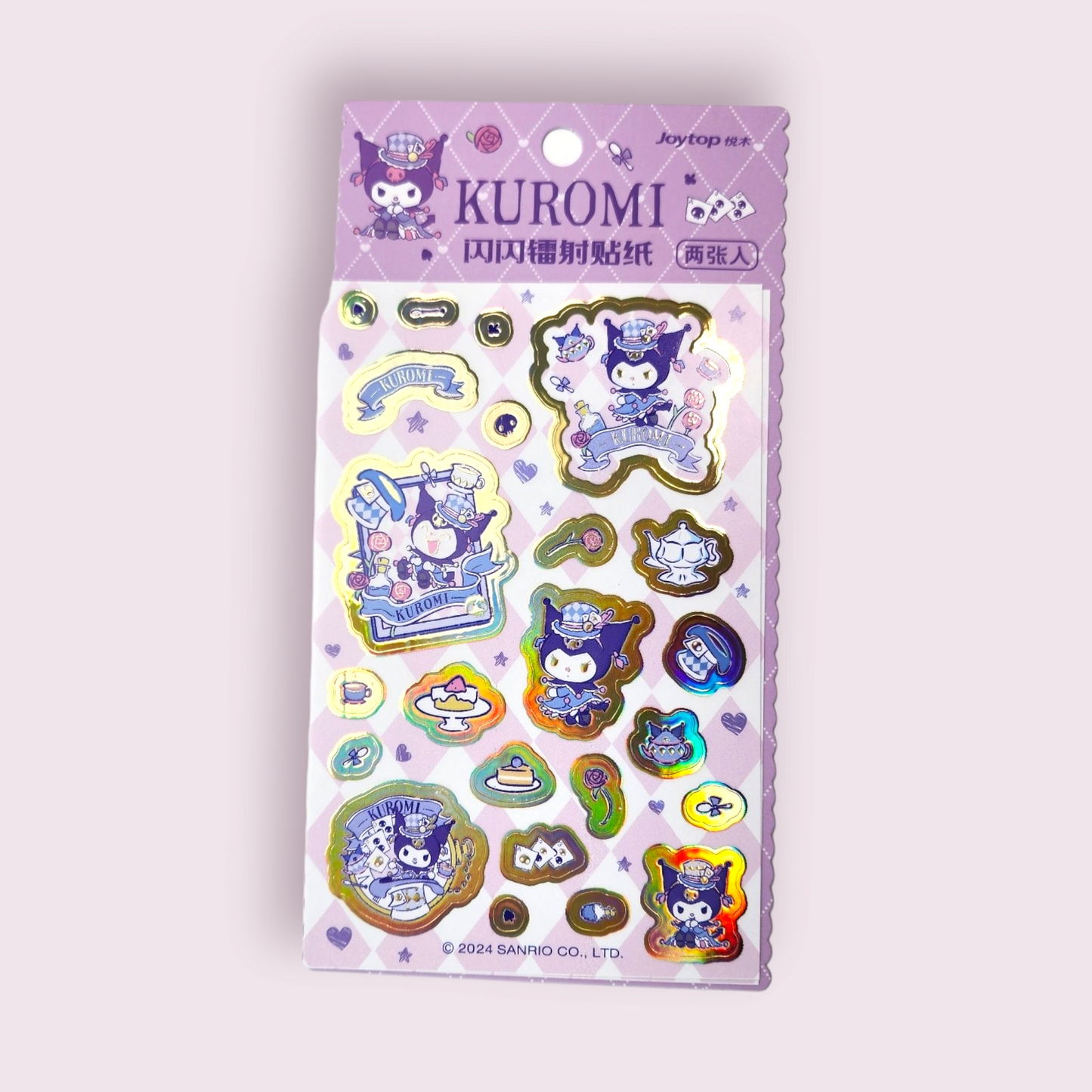 2pc Kuromi Holographic Sticker Sheets