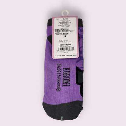 Purple Kuromi Face Socks