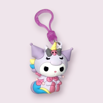 Kuromi Unicorn Clip Keychain