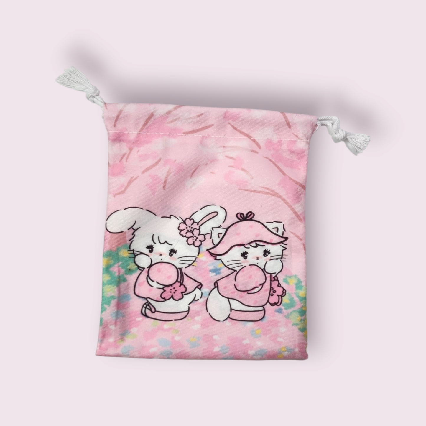 Mikko Illustrations Mousse & Cammy Soft Drawstring Bag