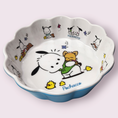 4pc Pochacco & Animals Plastic Dinnerware Plate and Cup Set