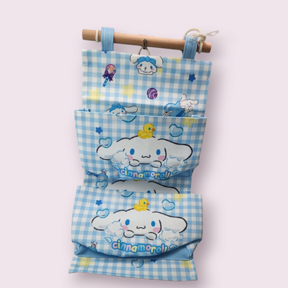 Cinnamoroll Plaid Wall-Hanging Fabric Storage