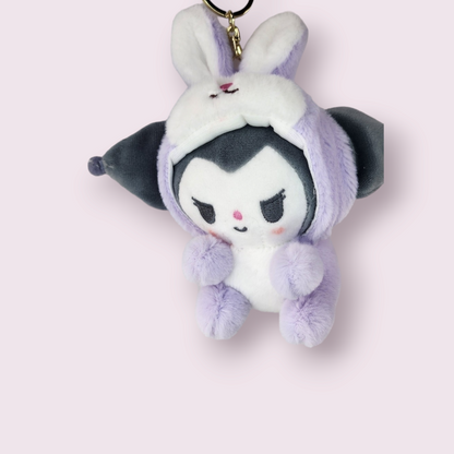 Kuromi Bunny Plush Keychain