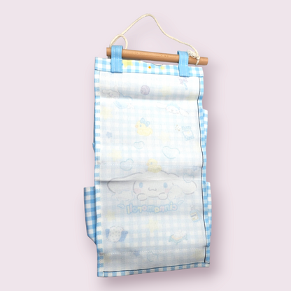 Cinnamoroll Plaid Wall-Hanging Fabric Storage