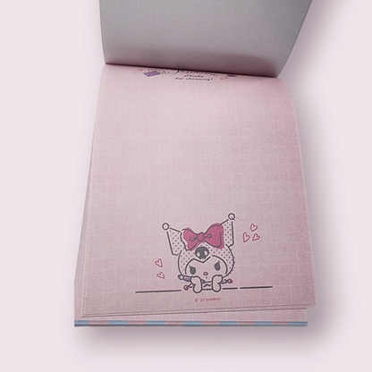 Kuromi Teacup Memo Notepad with Colorful Pages