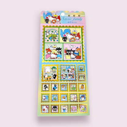 2pc Family Glitter Stamp Sticker Sheets