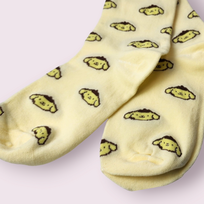 Pompompurin Yellow Crew Socks