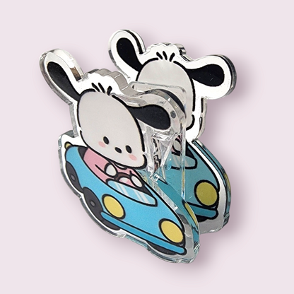 Pochacco Blue Car Acrylic Paper Clip