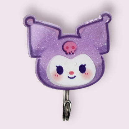 Kuromi Glitter Acrylic Wall Hook