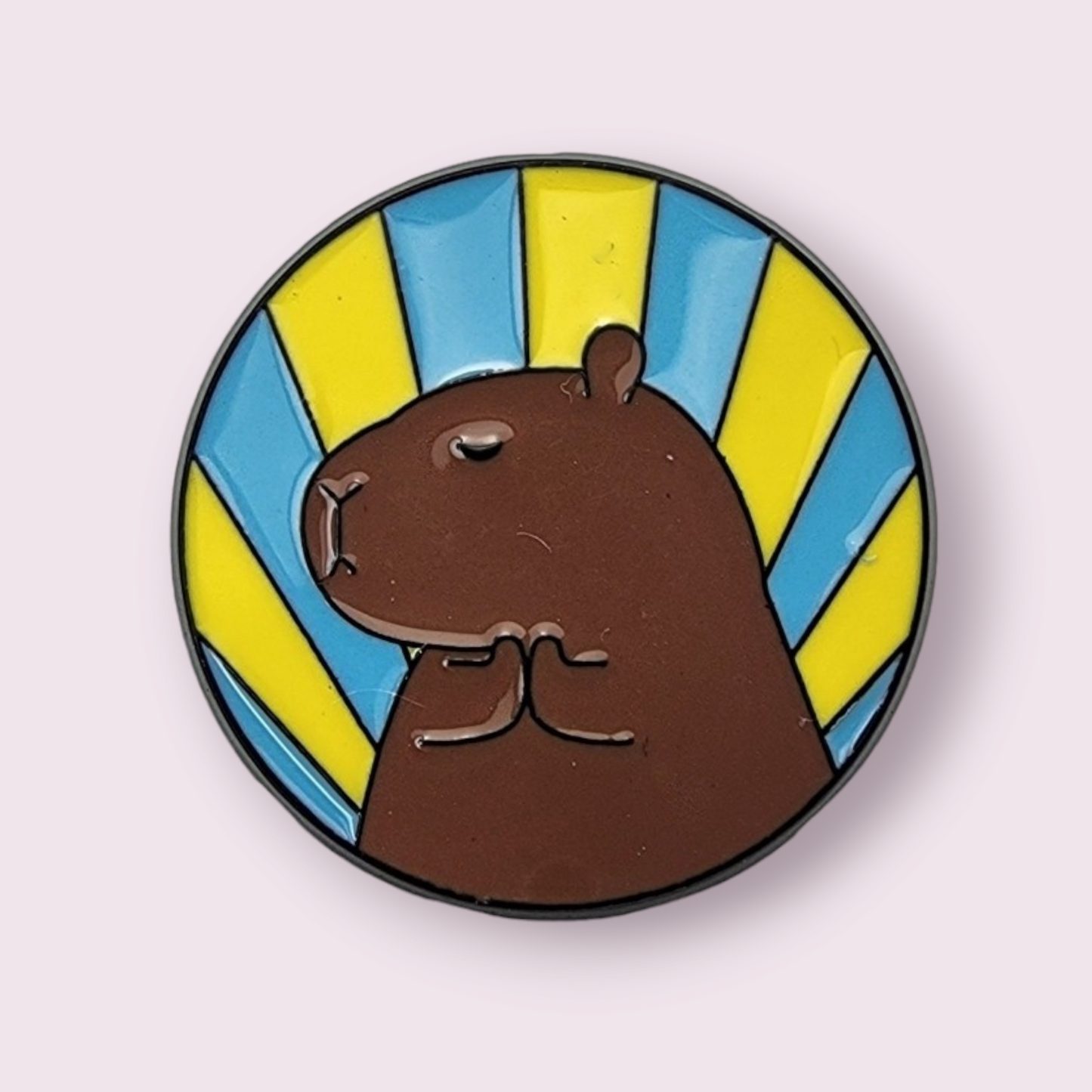 Capybara Circular Enamel Pin