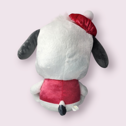 Pochacco Rare Blushing Red Suit, Bowtie & Hat Plush