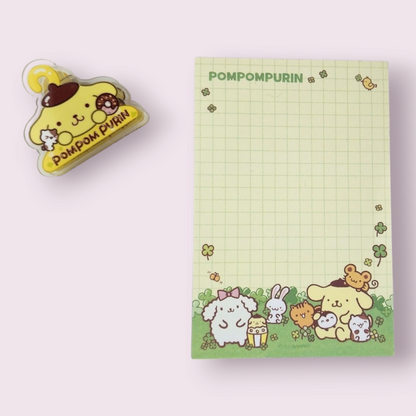 Pompompurin Notepad & Paperclip Bundle