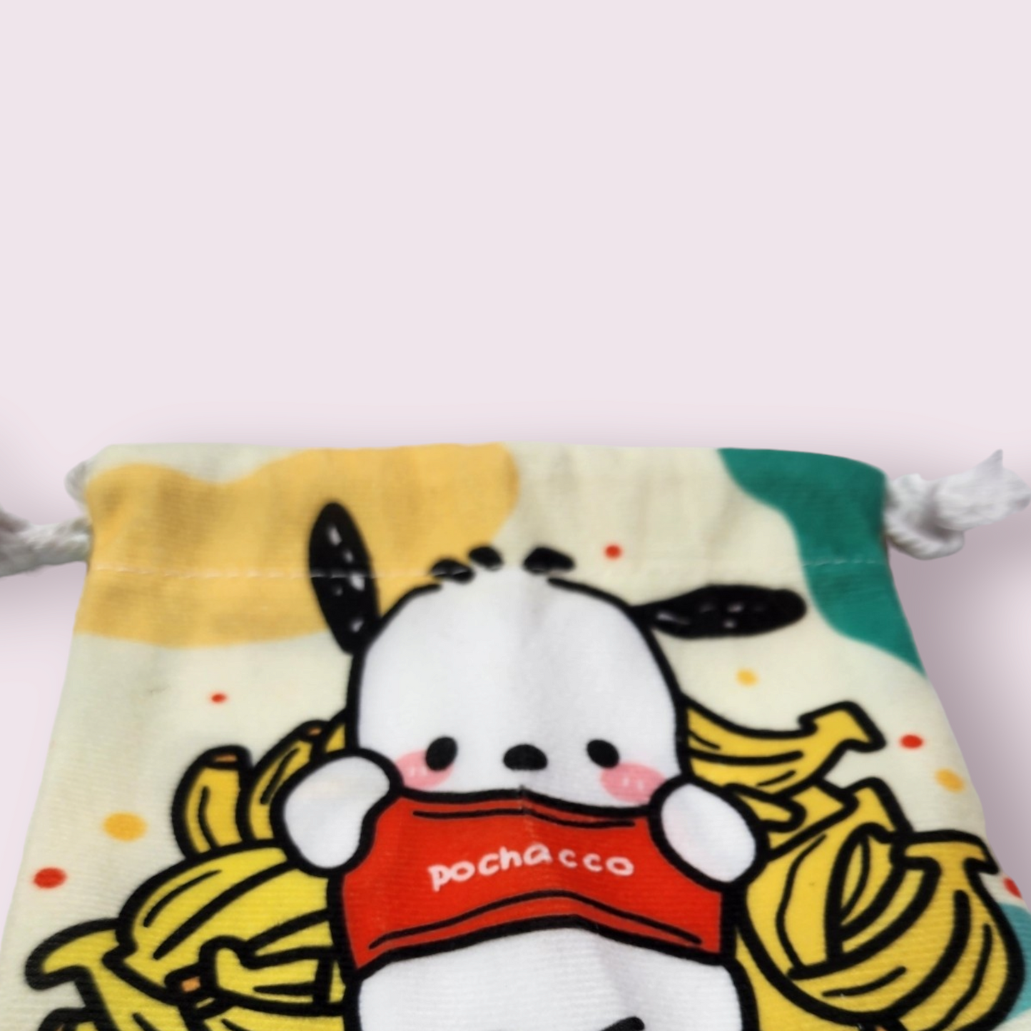 Small Pochacco Banana Soft Drawstring Bag