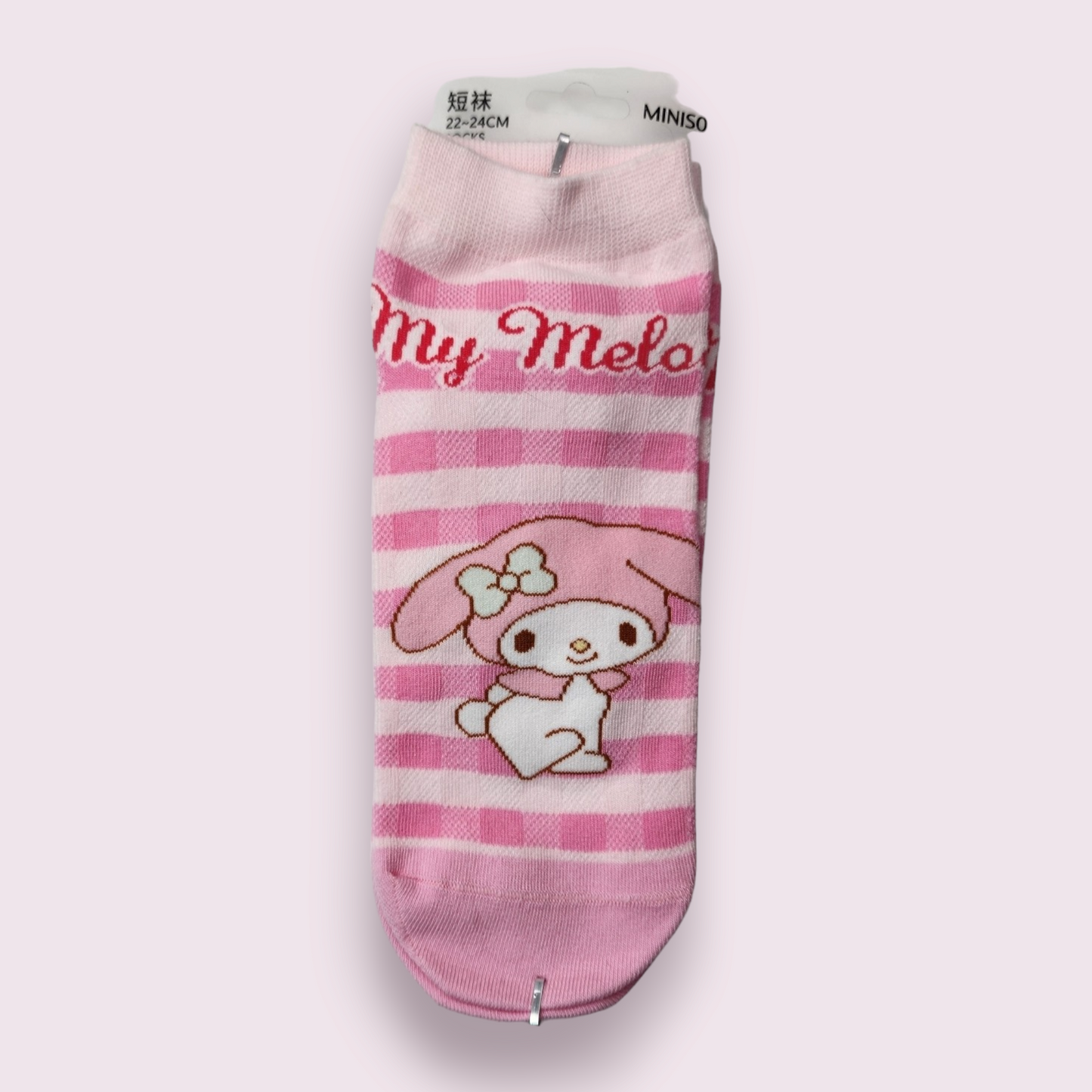 MINISO My Melody Pink Stripe Socks