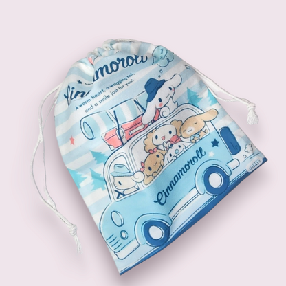 Large Cinnamoroll Family Soft Drawstring Bag