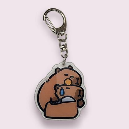 Capybara Threatening Acrylic Keychain