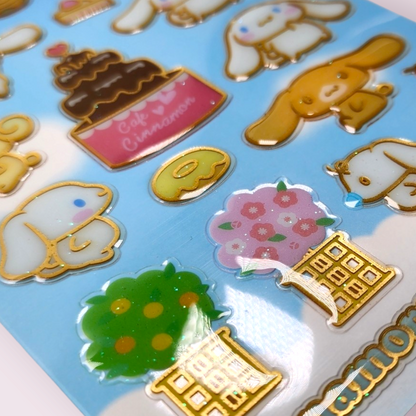 Cinnamoroll 3D Glitter Stickers