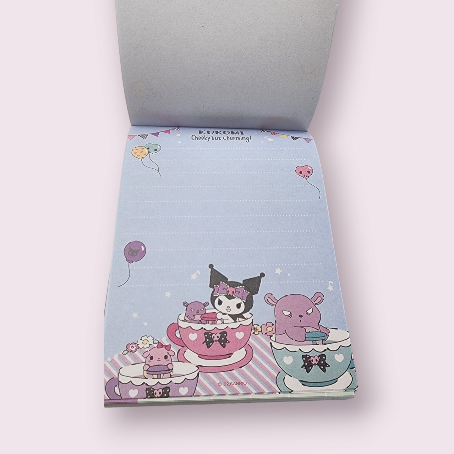 Kuromi Teacup Memo Notepad with Colorful Pages