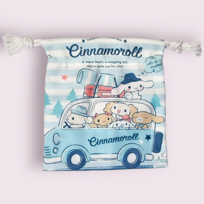 Small Cinnamoroll Family Soft Drawstring Bag