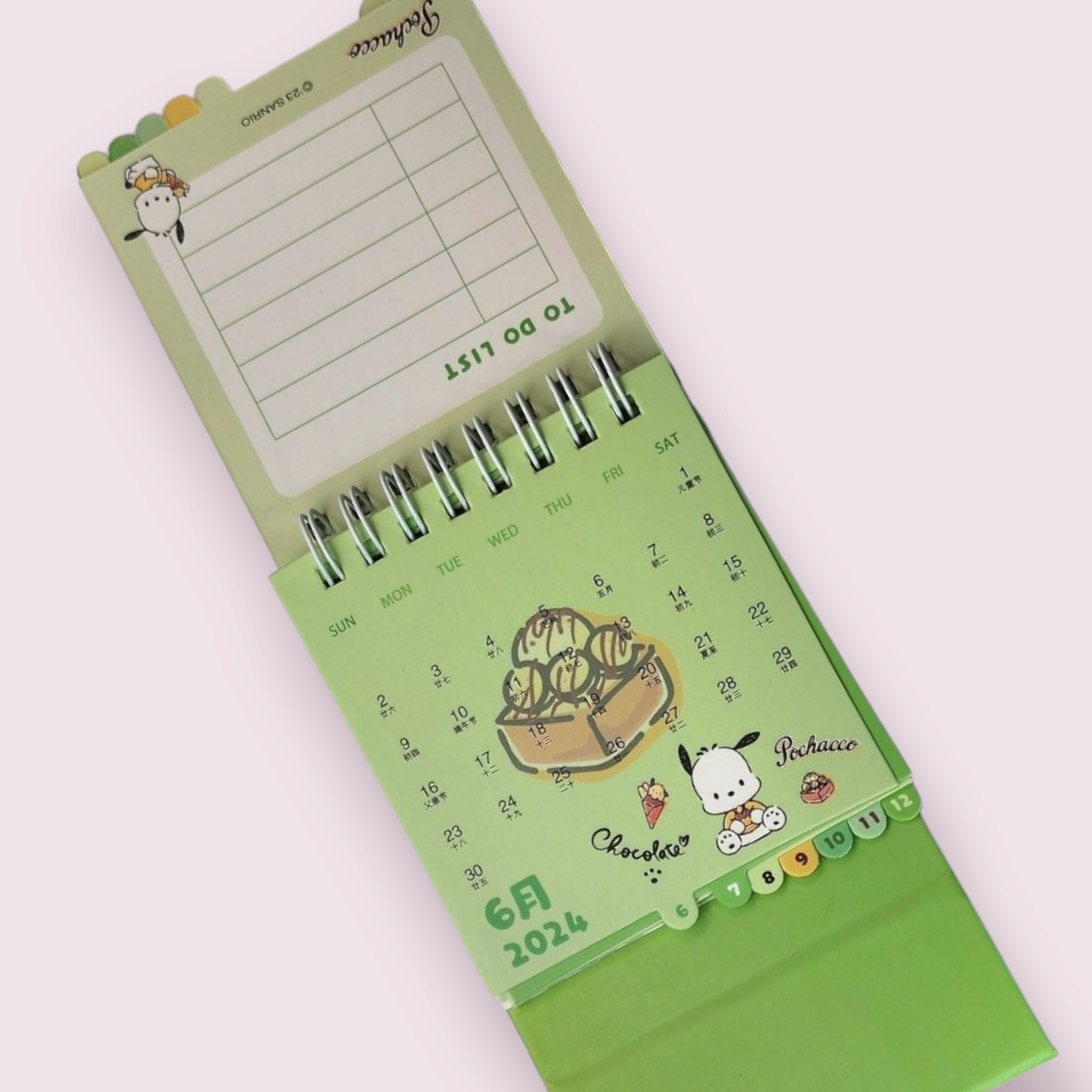 Pochacco Mini Spiral Calendar & To-Do List