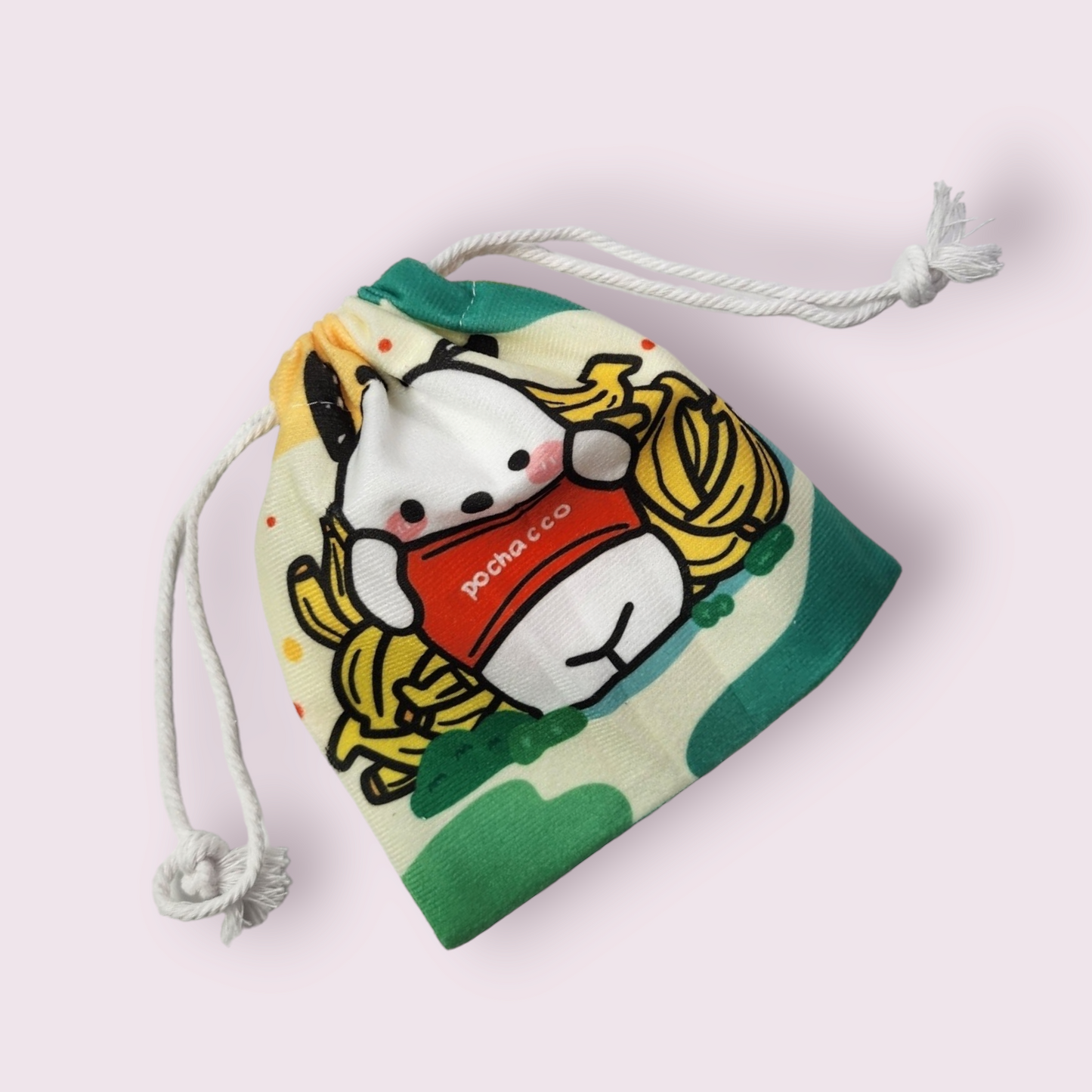 Small Pochacco Banana Soft Drawstring Bag