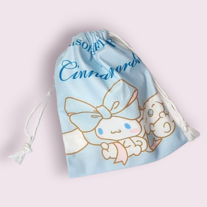 Large Cinnamoroll & Milk Soft Drawstring Bag