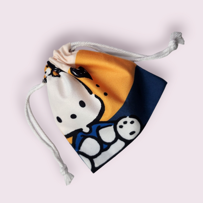 Small Pochacco Stripe Soft Drawstring Bag